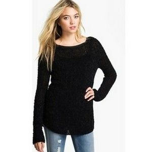 Sweater with Faux-Leather Trim*